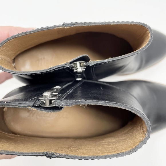 Madewell The Rosie Ankle Boot - Women's Black Leather Heeled Bootie, Size 8.5 - Picture 13 of 14